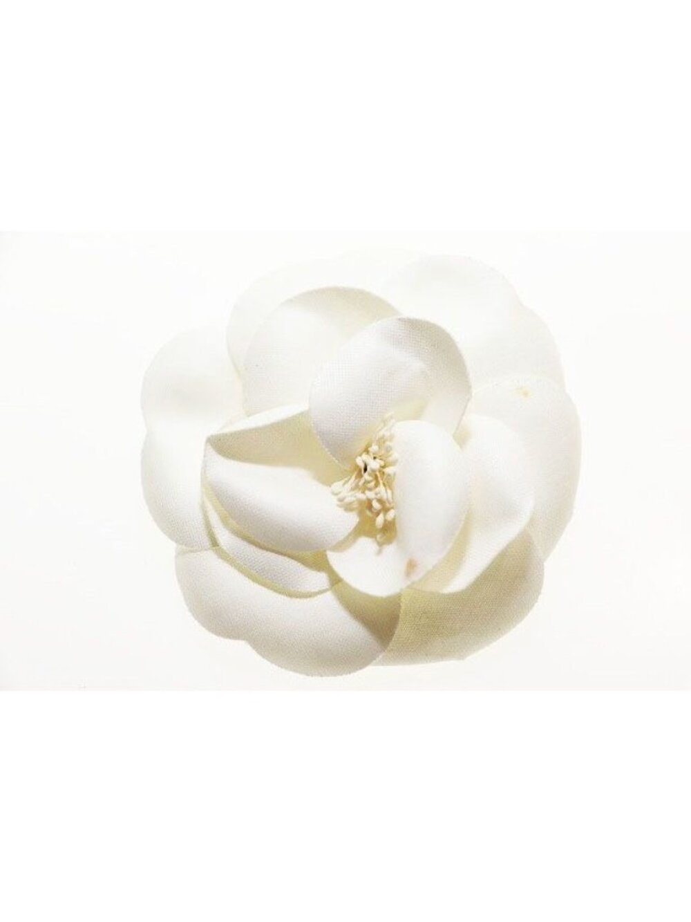 Chanel Camellia Corsage Brooch White Aa